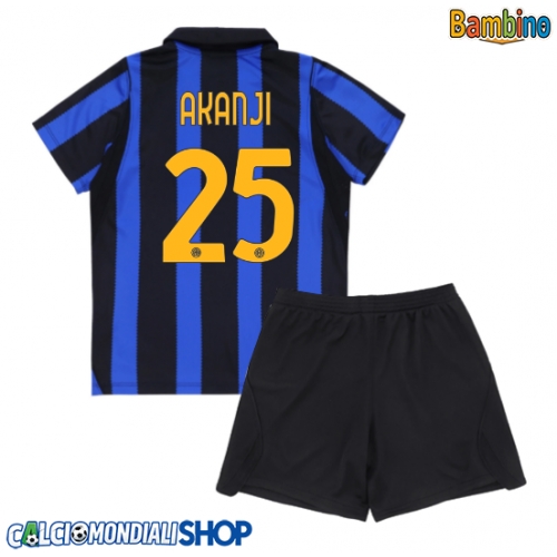 Maglie da calcio Inter Milan Manuel Akanji #25 Prima Maglia Bambino 2026-27 Manica Corta + Pantaloni corti)